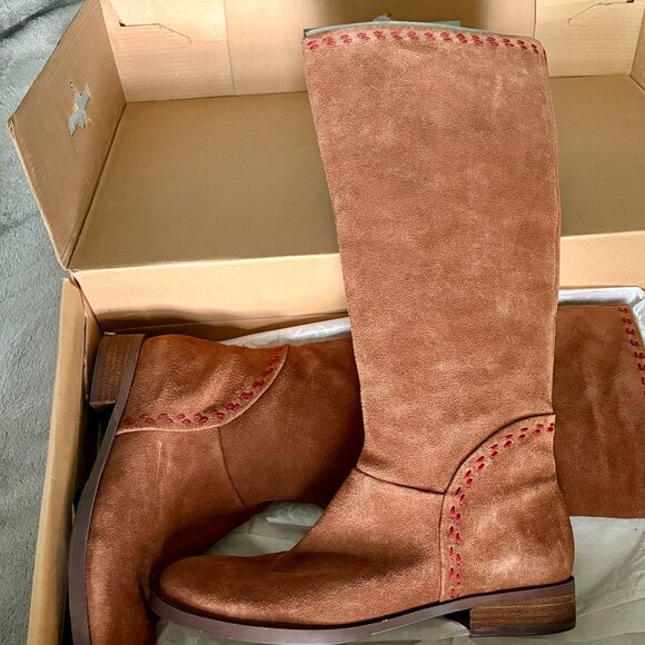 Nine West Shoes - Nine West Suede Vintage America Collection Boots in Cognac, Size 7.5 New in Box